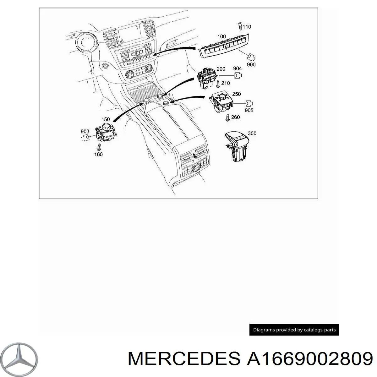 Багатофункціональний джойстик керування на Mercedes ML/GLE (W166)