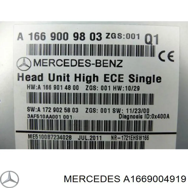 Блок кнопок центральної консолі Mercedes A1669004919 ціна, від 117.36 USD