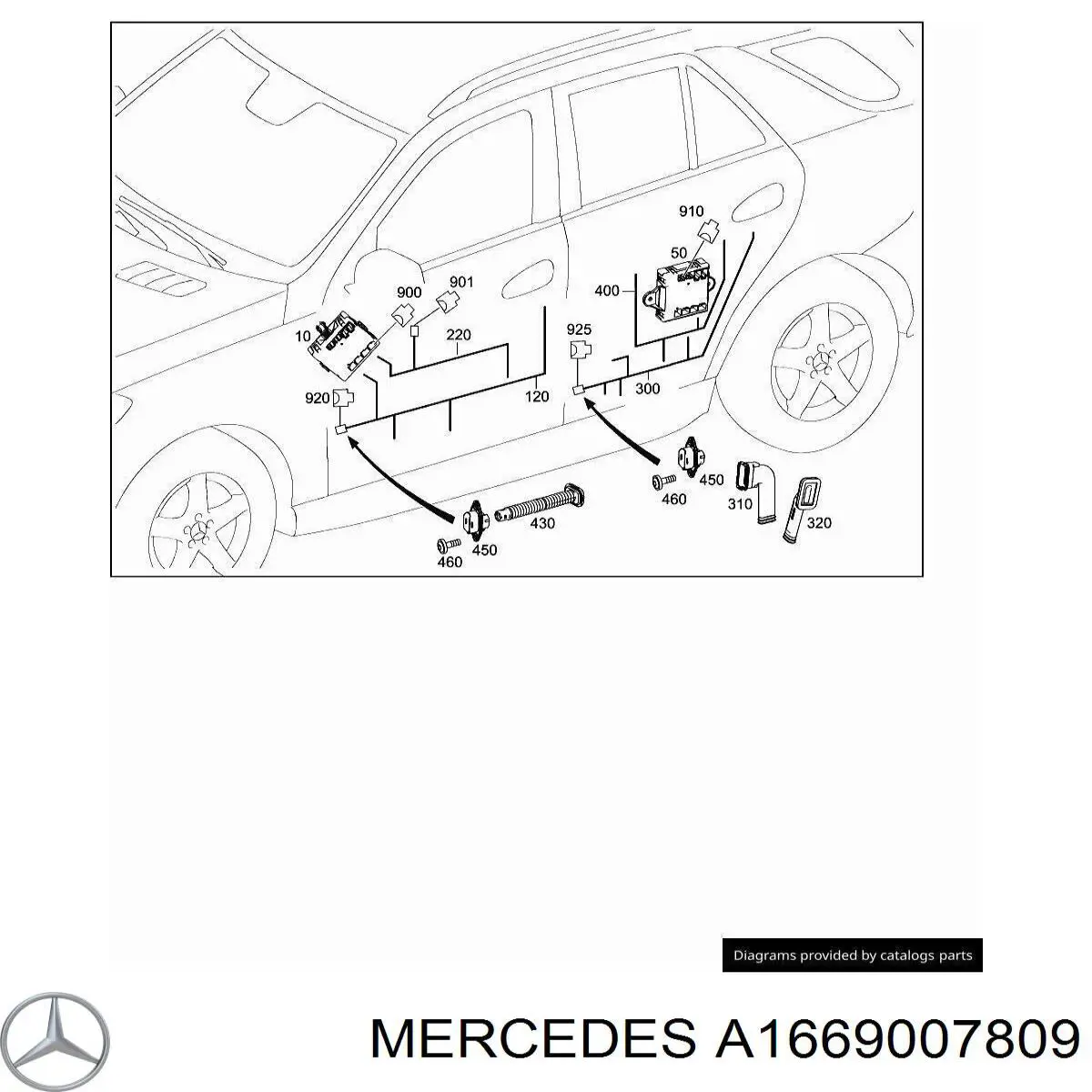 A1669007809 Mercedes Блок комфорту задніх дверей
