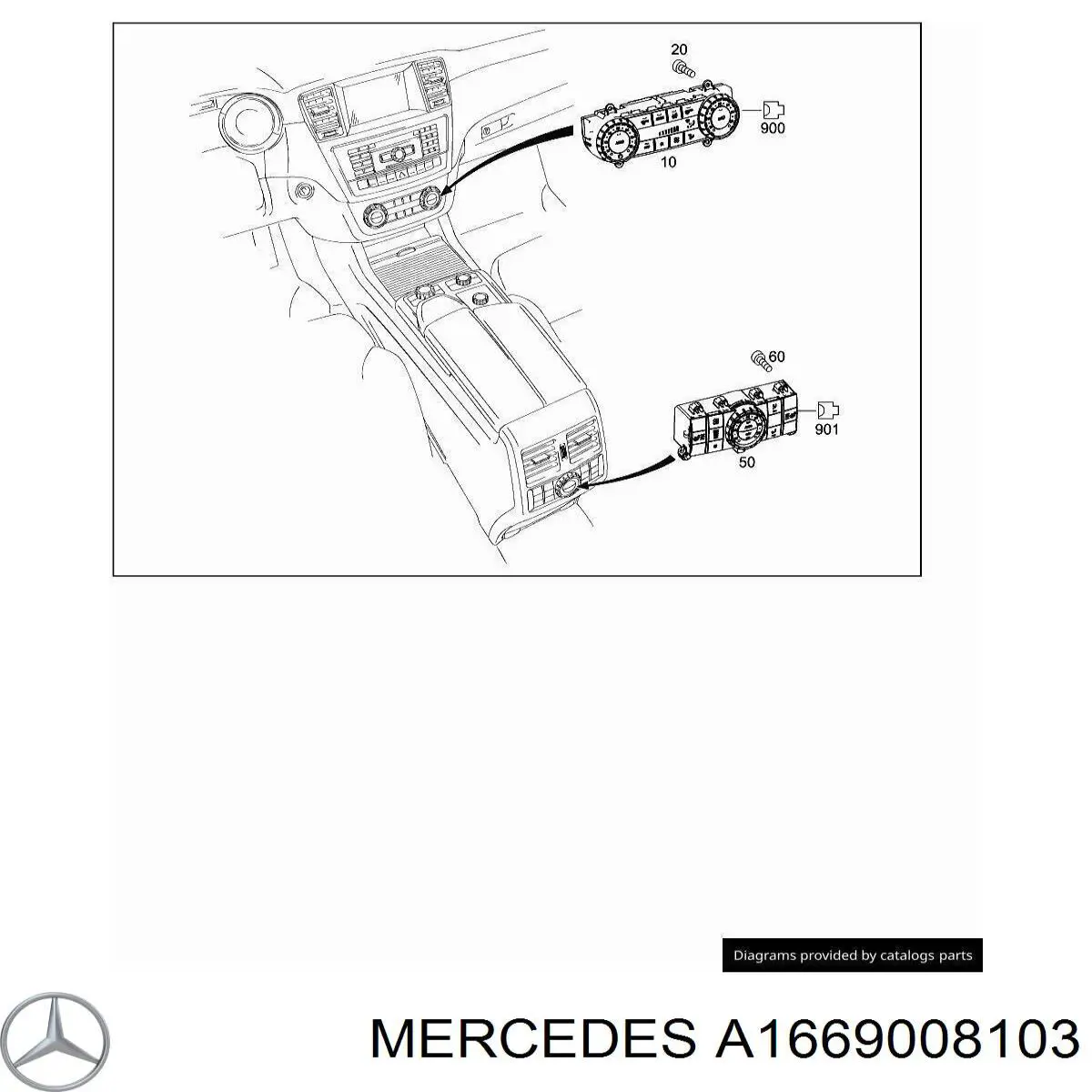 A1669008103 Mercedes Механізм управління кондиціонером