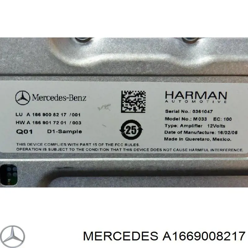 Купити A1669008217 Mercedes 