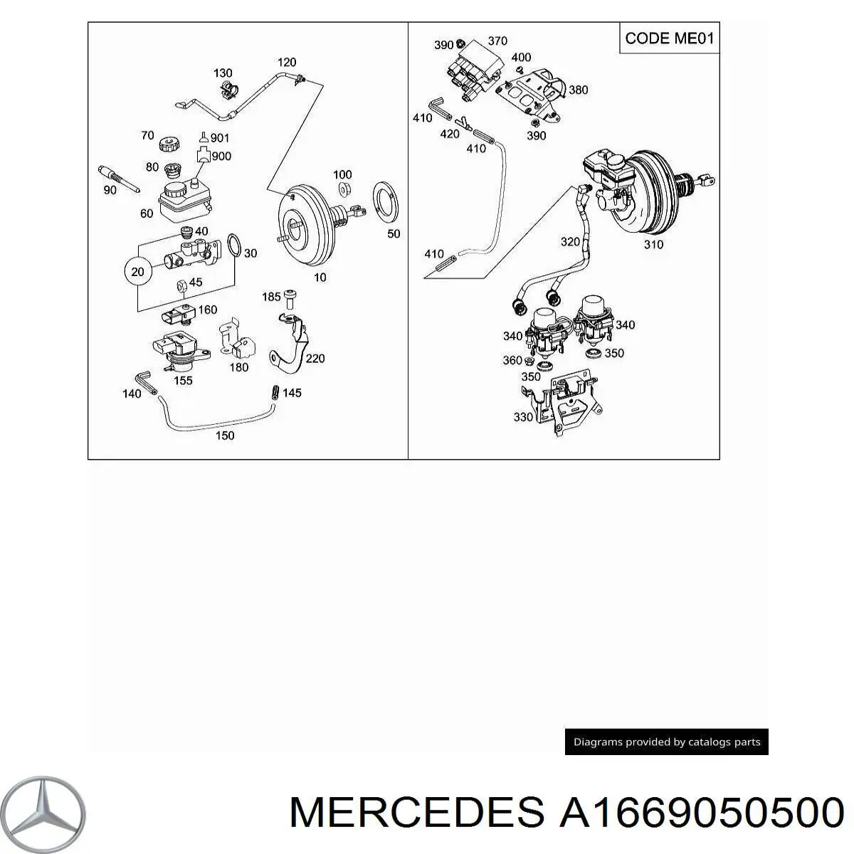  Mercedes A1669050500 ціна, від 25.34 USD