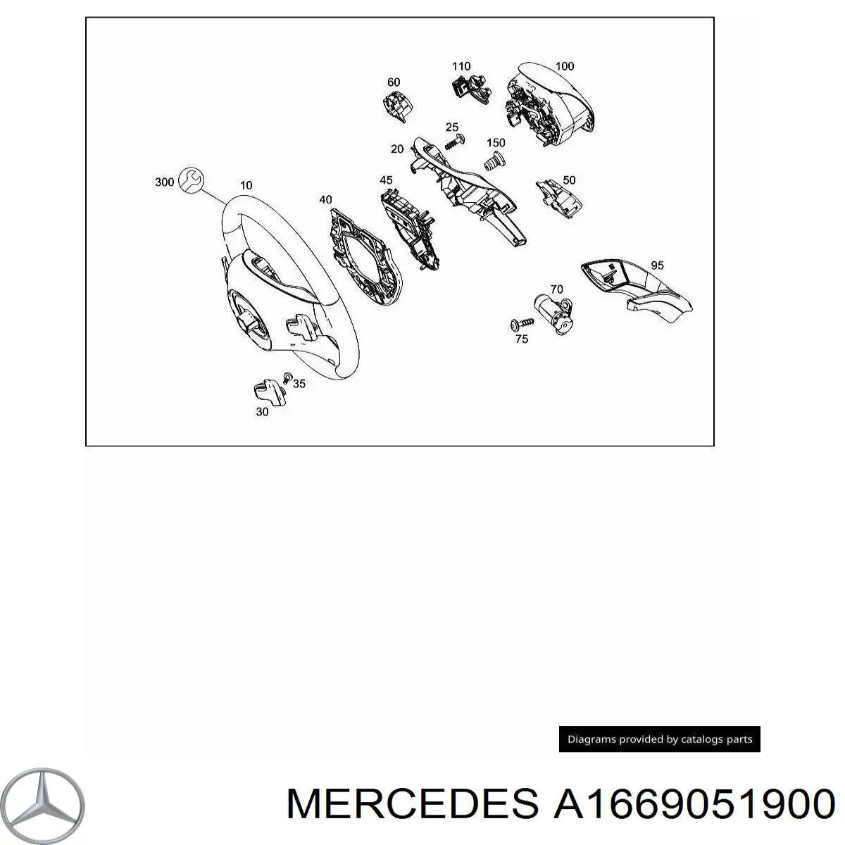 Блок кнопкових перемикачів кермового колеса Mercedes A1669051900 ціна, від 36.67 USD