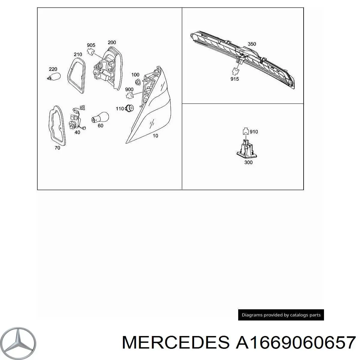 Стоп задній Mercedes A1669060657 ціна, від 146.98 USD