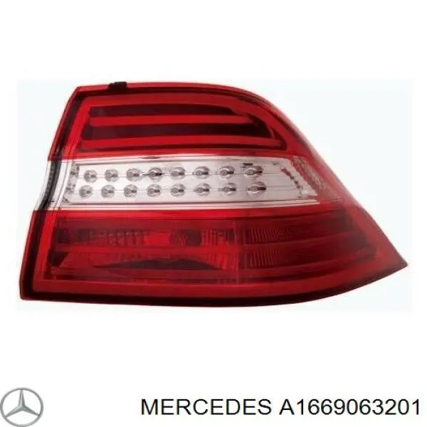 A1669063201 Mercedes ліхтар задній правий