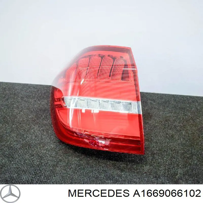 Ліхтар задній правий, зовнішній Mercedes A1669066102 ціна, від 506.64 USD