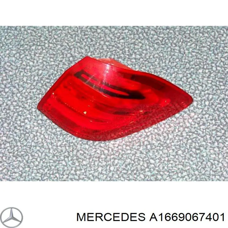 Фара задня права зовнішня Mercedes A1669067401 ціна, від 252.70 USD