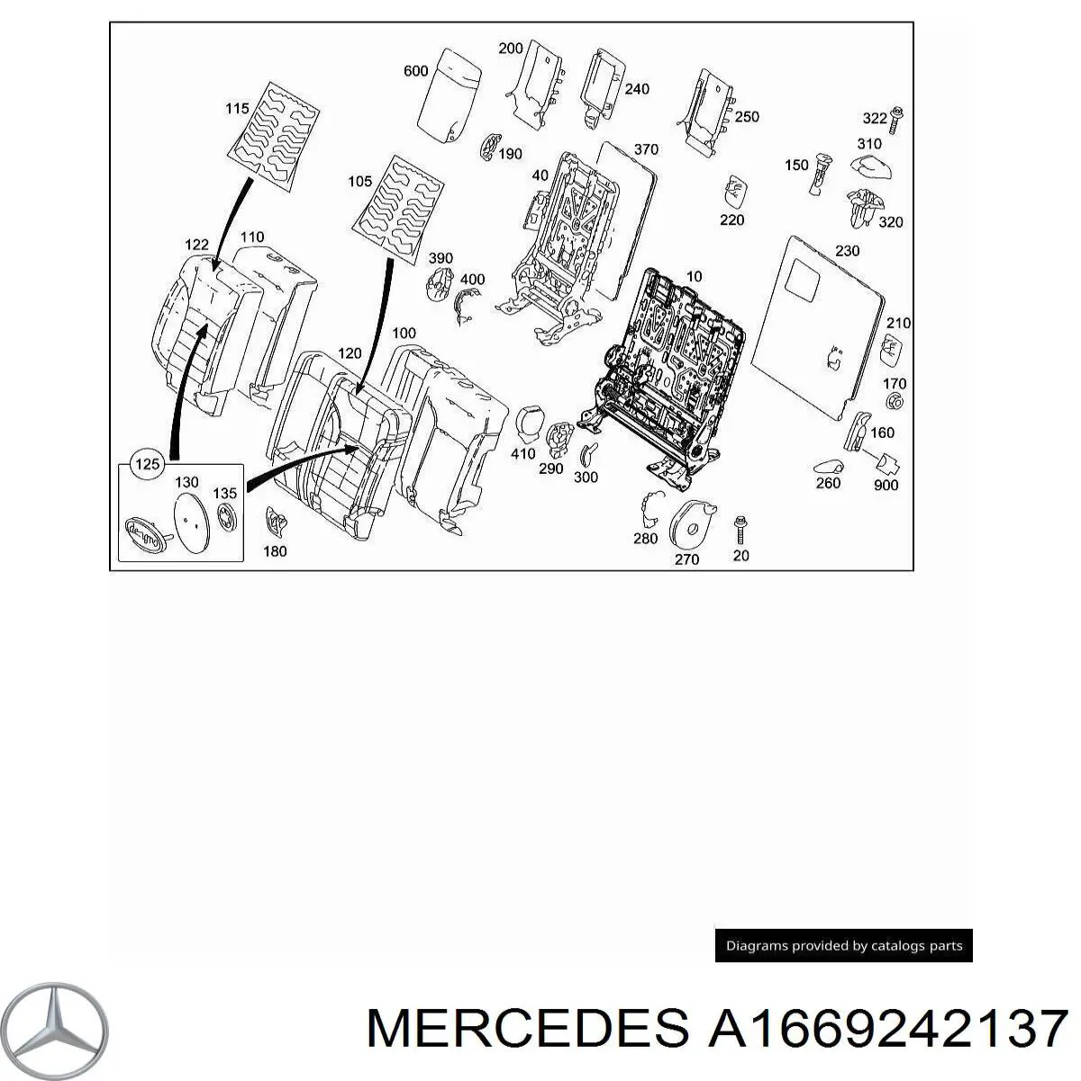 Купити A1669242137 Mercedes 