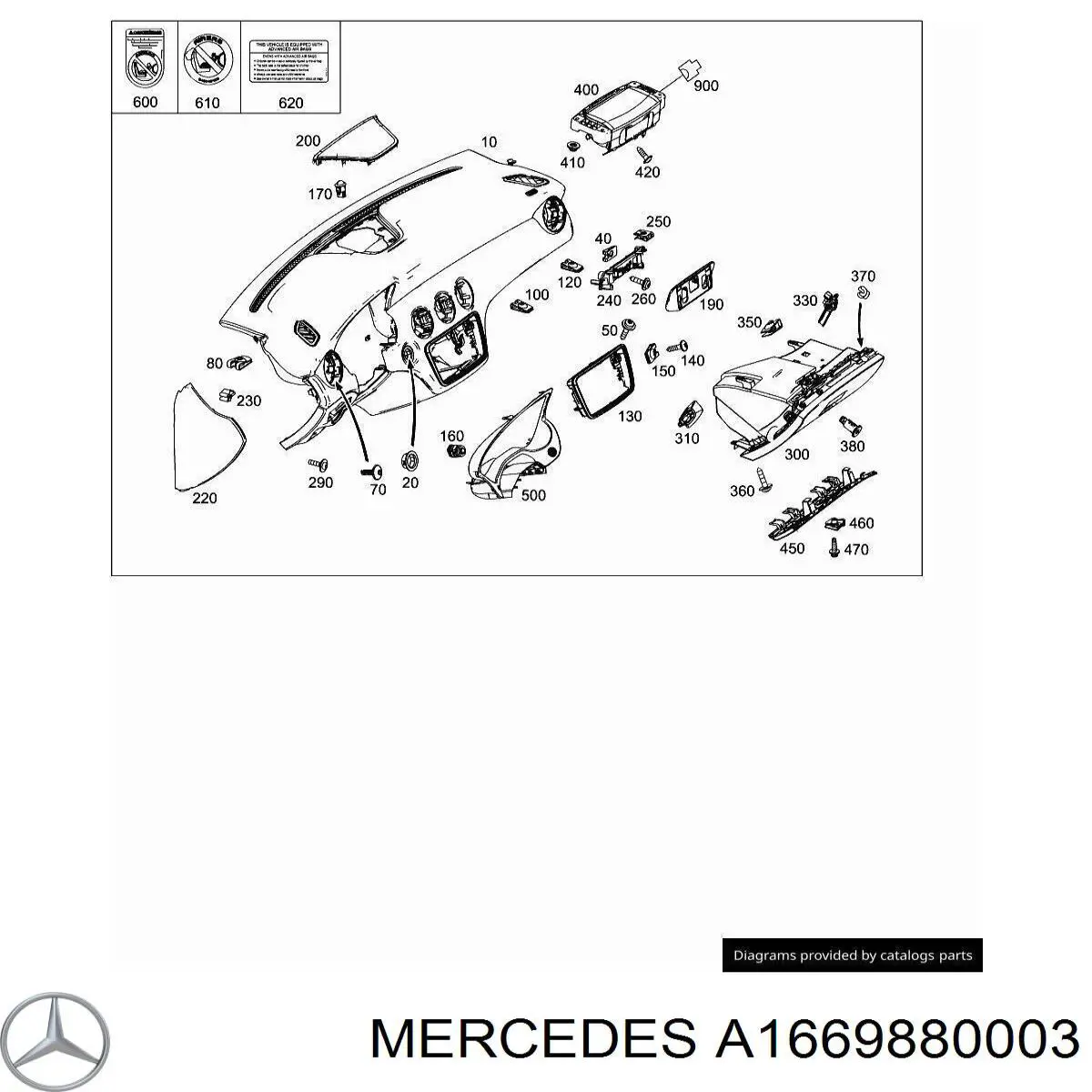  Mercedes A1669880003 ціна, від 12.67 USD