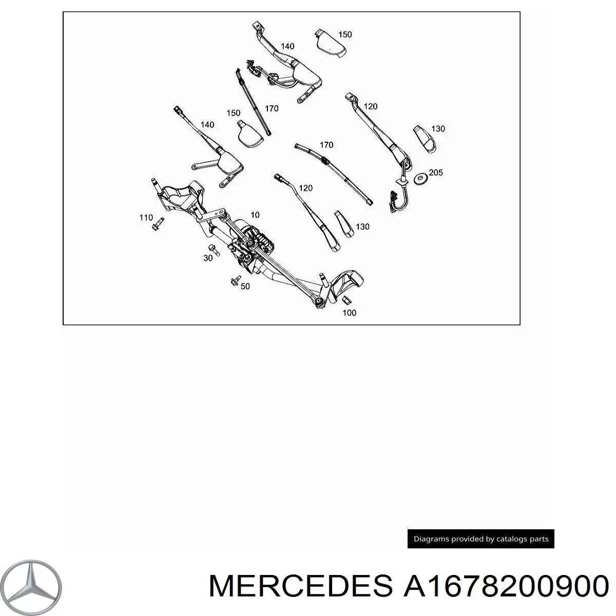 A1678200900 Mercedes Ричаг двірника