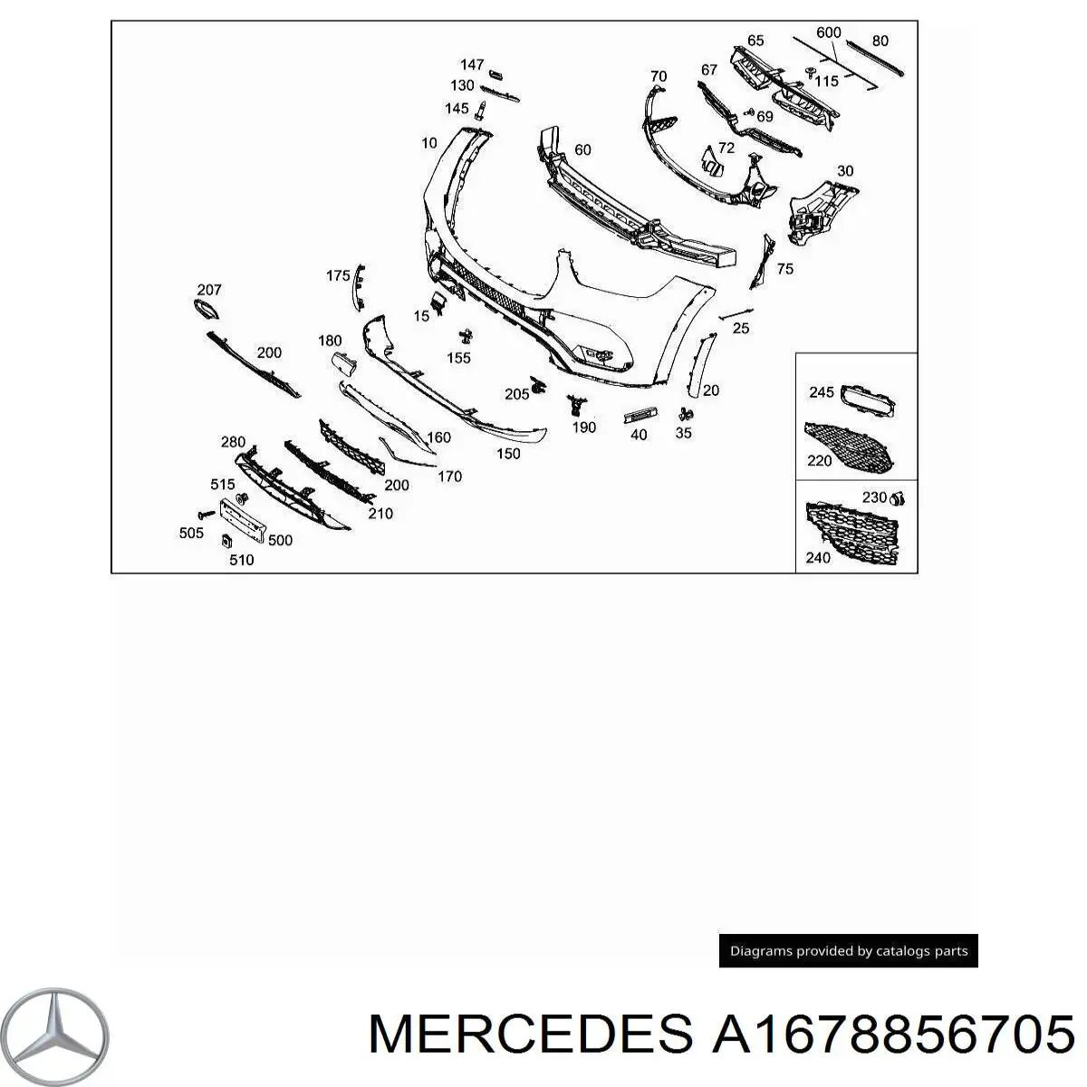  Mercedes A1678856705 ціна, від 25.63 USD