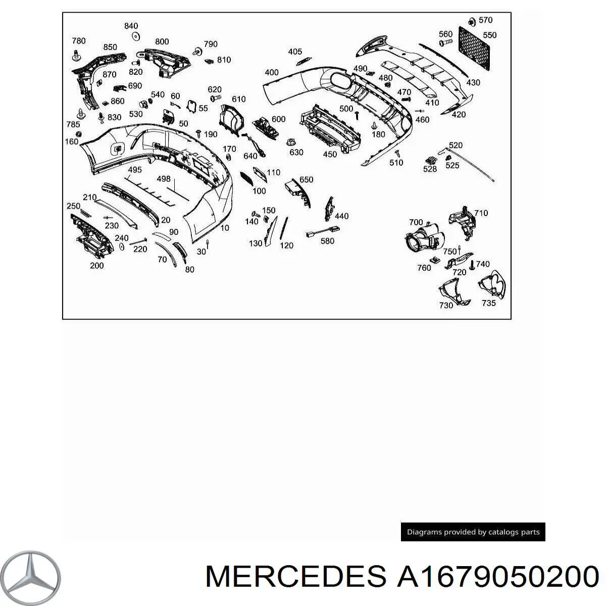 Купити A1679050200 Mercedes ЕБУ відкриття кришки багажника / двері 3-й (5-й)