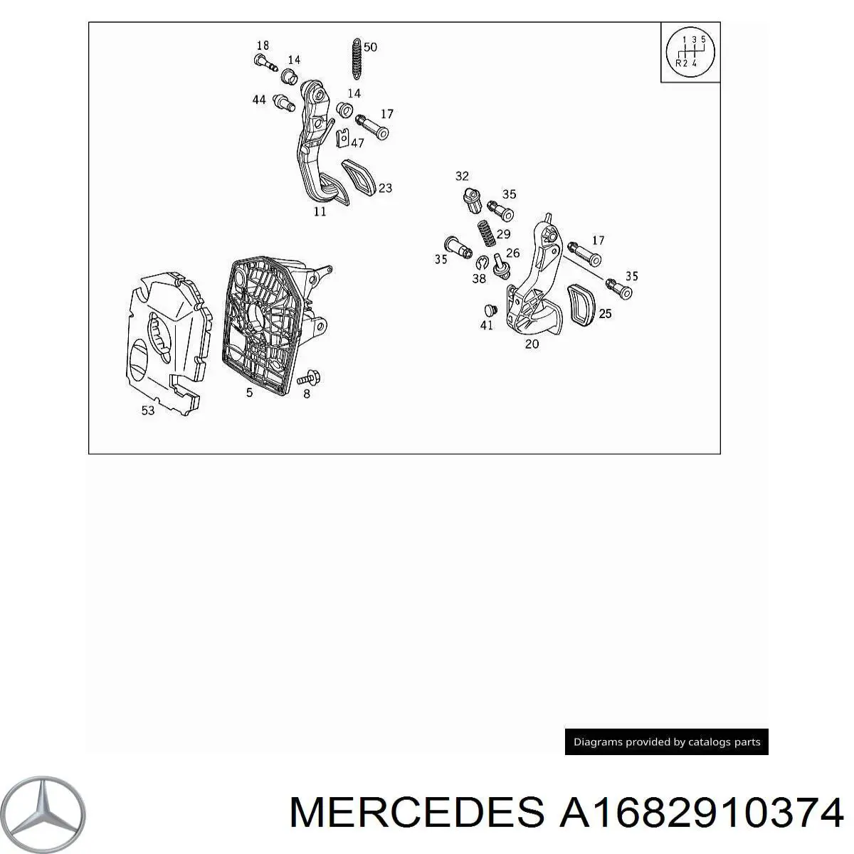  Mercedes A1682910374 ціна, від 2.53 USD