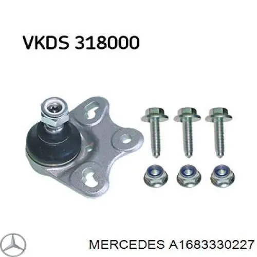 Купити A1683330227 Mercedes Кульова опора, нижня