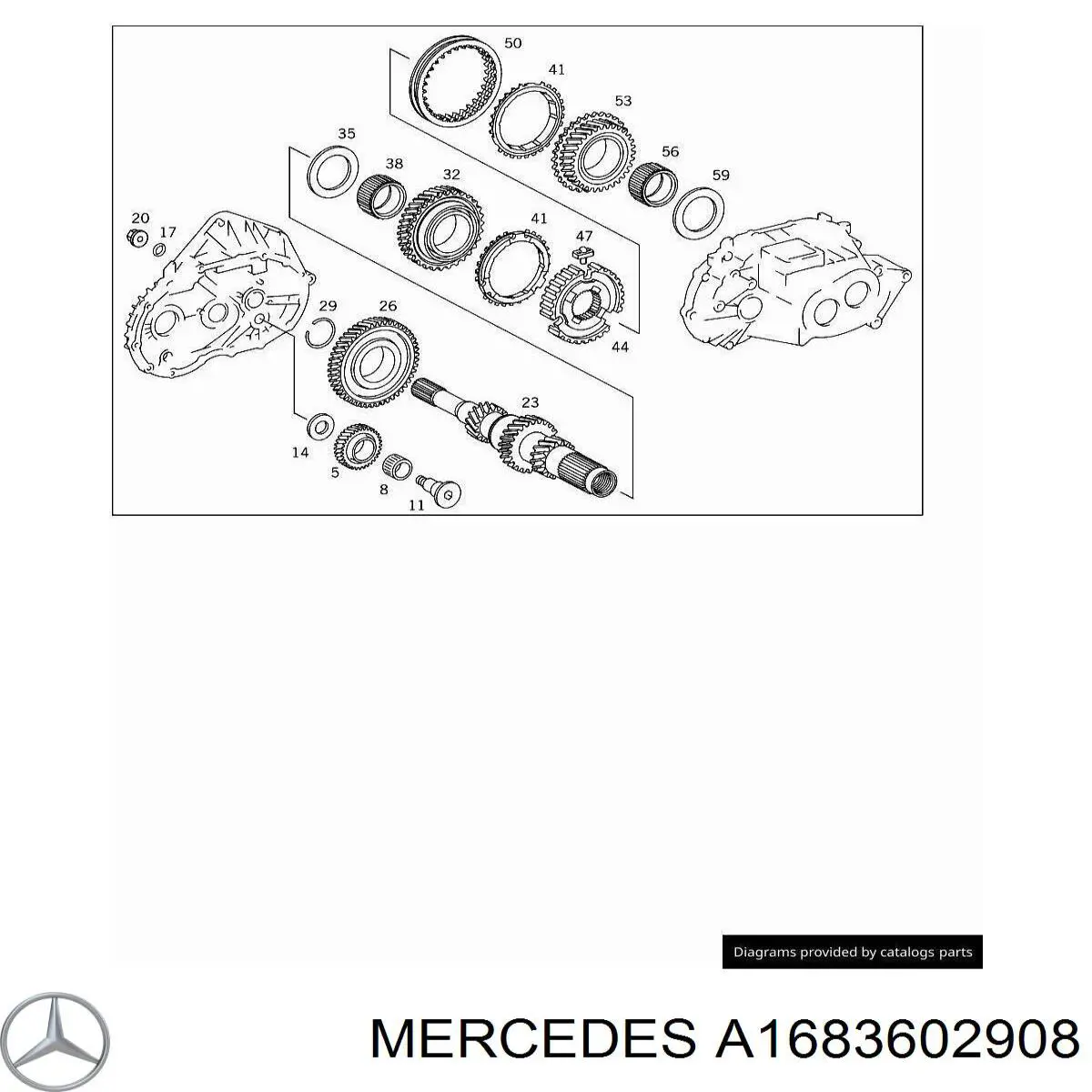 Шестерня 2-ї передачі, ведена Mercedes A1683602908 ціна, від 63.35 USD