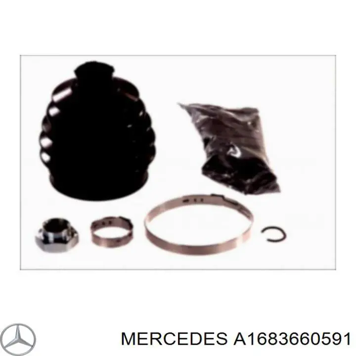 Пильник шарніра кутових швидкостей зовнішній передній Mercedes A1683660591 ціна, від 13.39 USD