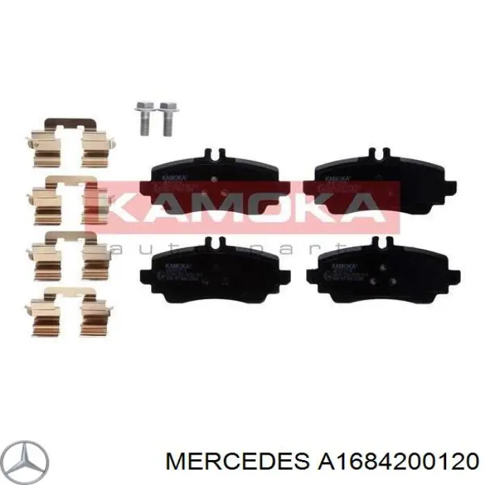 A1684200120 Mercedes колодки гальмівні передні, дискові