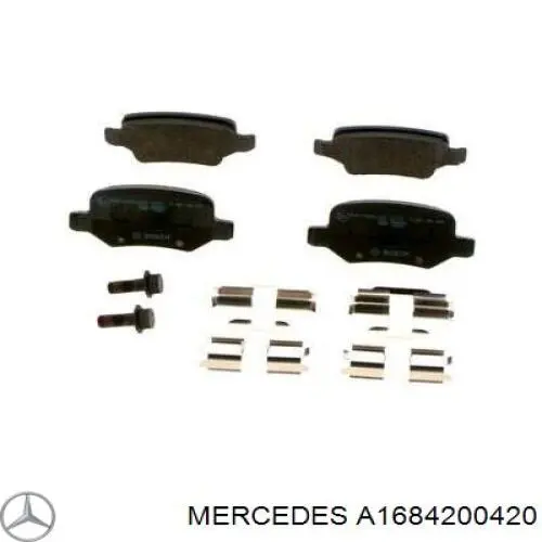 A1684200420 Mercedes Колодки гальмівні задні, дискові