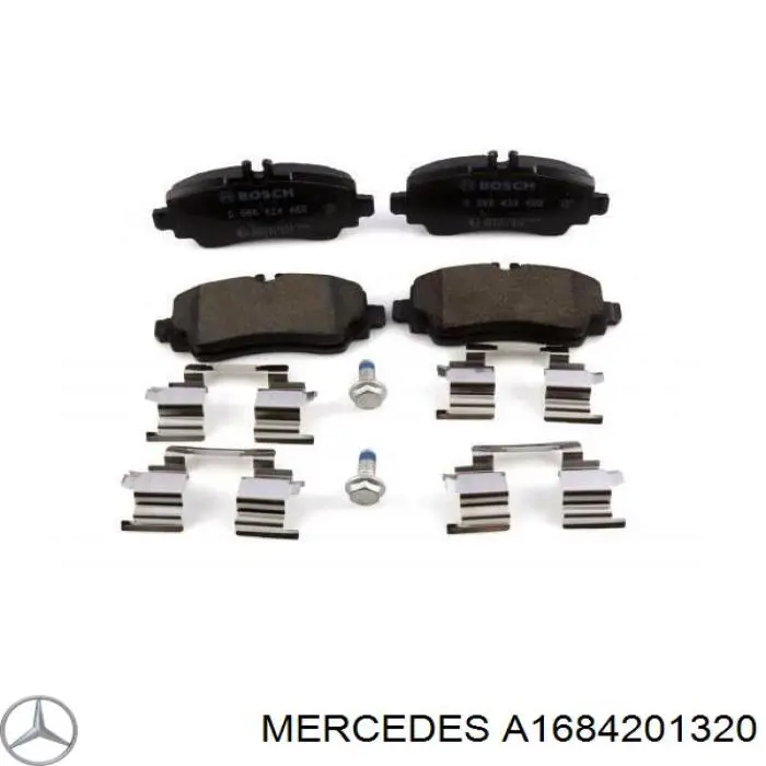 A1684201320 Mercedes колодки гальмівні передні, дискові