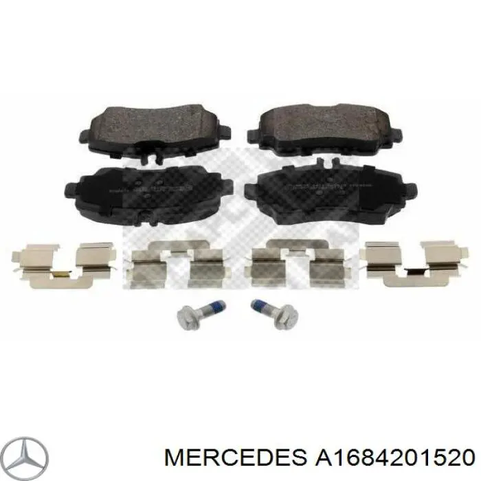 Купити A1684201520 Mercedes Колодки гальмівні передні, дискові