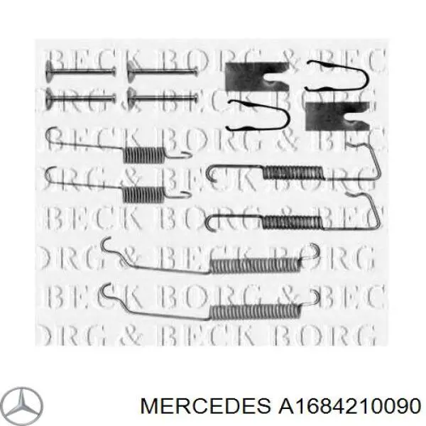 Купити A1684210090 Mercedes Ремкомплект гальмівних колодок