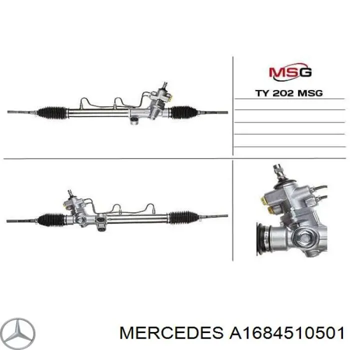 Рульова рейка A1684610501 Mercedes