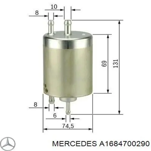 Купити A1684700290 Mercedes Абсорбер парів