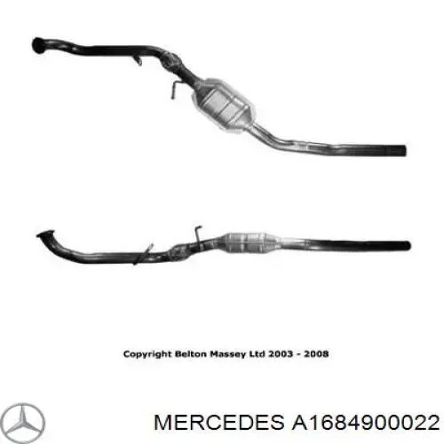Купити A1684900222 Mercedes Вихлоп