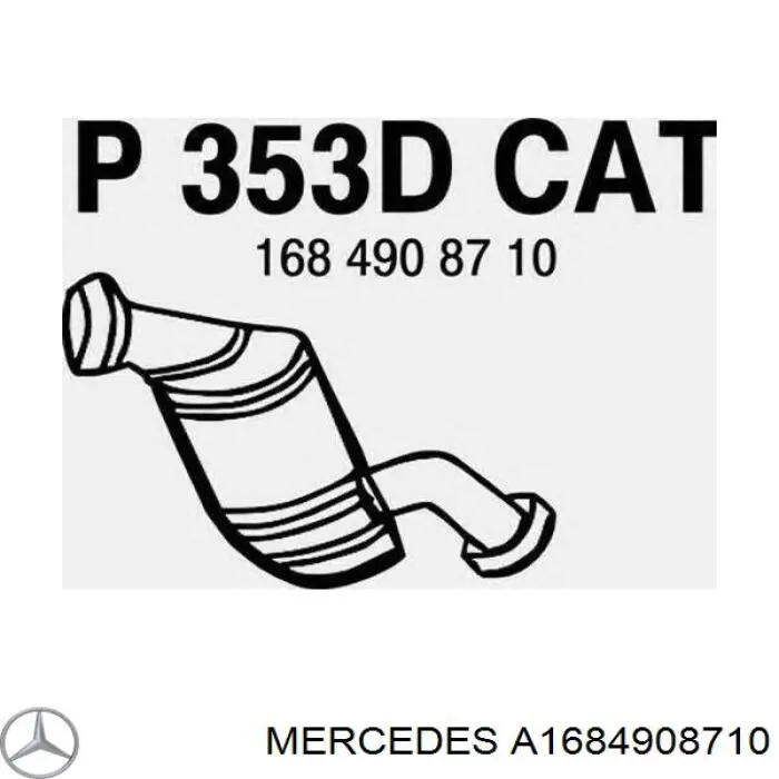Купити A1684908710 Mercedes Труба приймальна (штани) глушника, передня