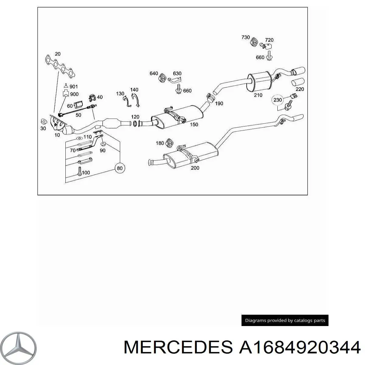 Подушка кріплення глушника Mercedes A1684920344 ціна, від 1.41 USD