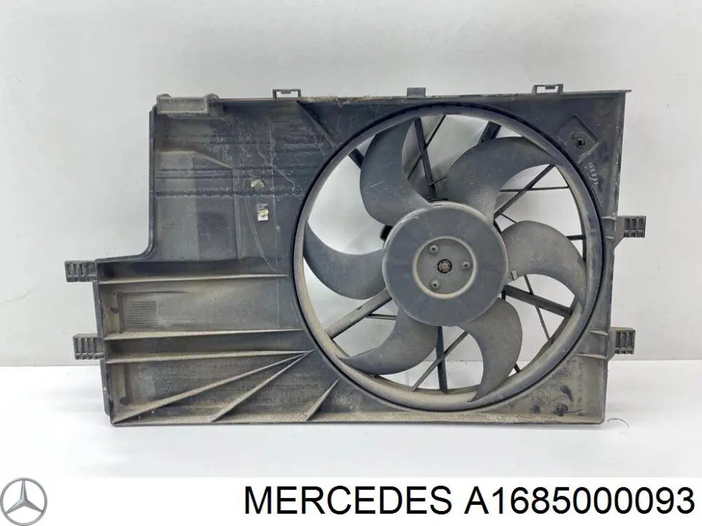 A1685000093 Mercedes Дифузор радіатора охолодження, в зборі з мотором і крильчаткою