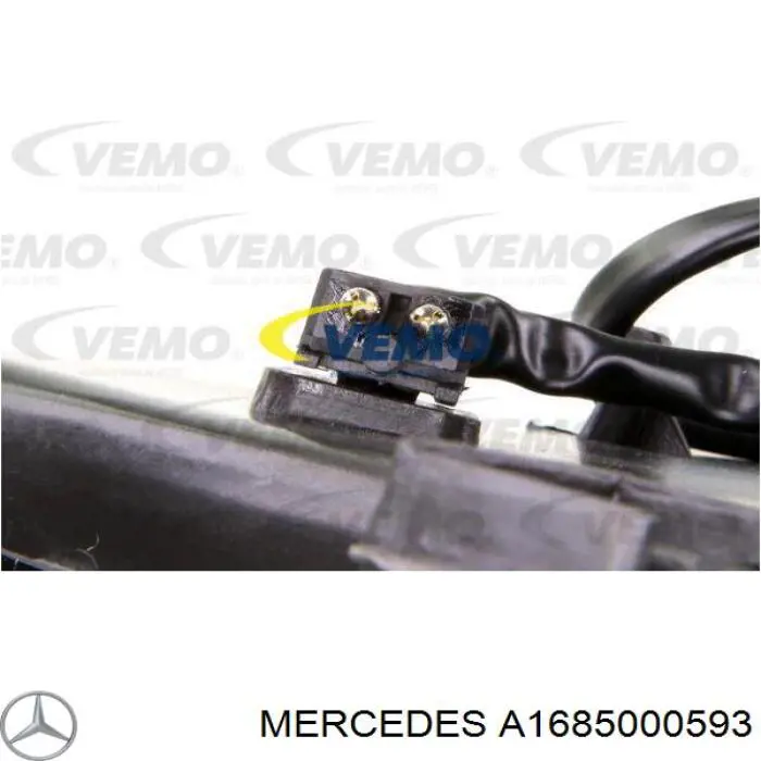 A1685000593 Mercedes Дифузор радіатора охолодження, в зборі з мотором і крильчаткою