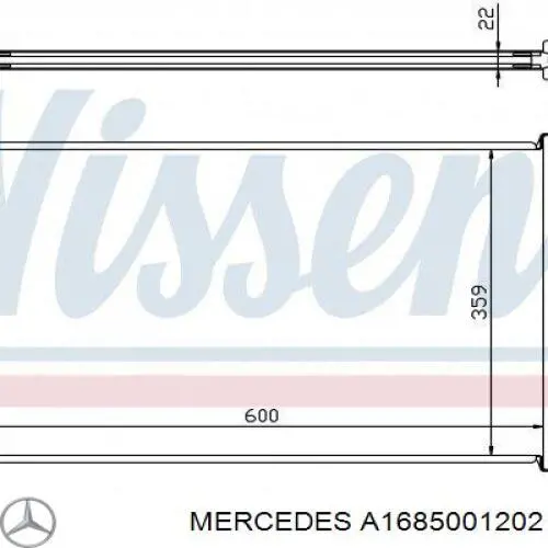 Купити A1685001202 Mercedes Радіатор двигуна