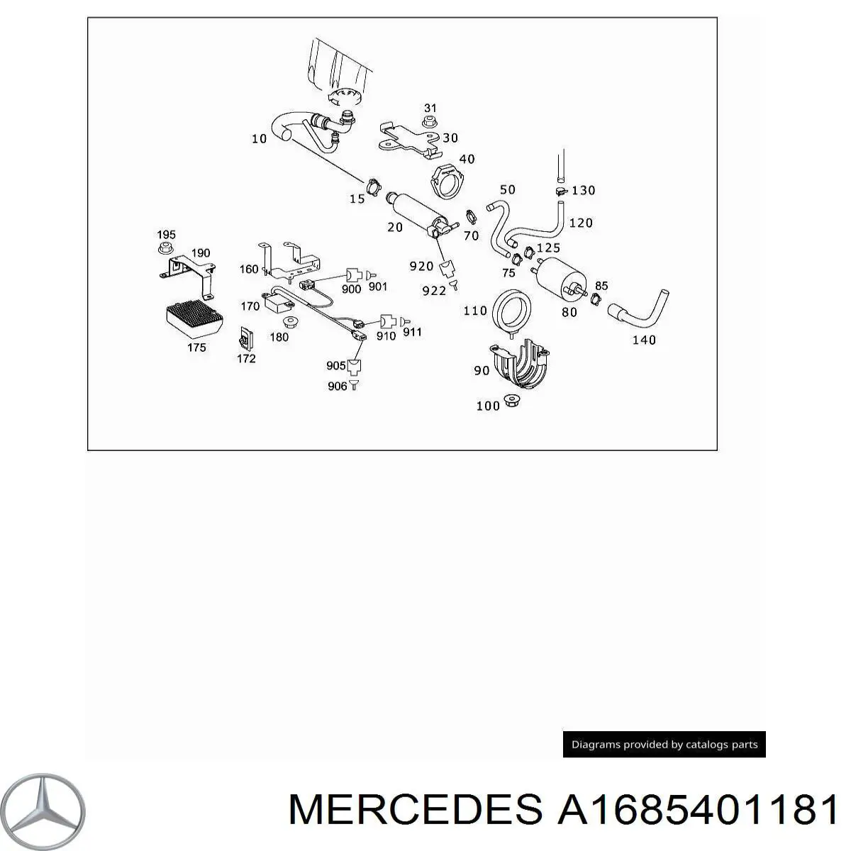  Mercedes A1685401181 ціна, від 2.83 USD