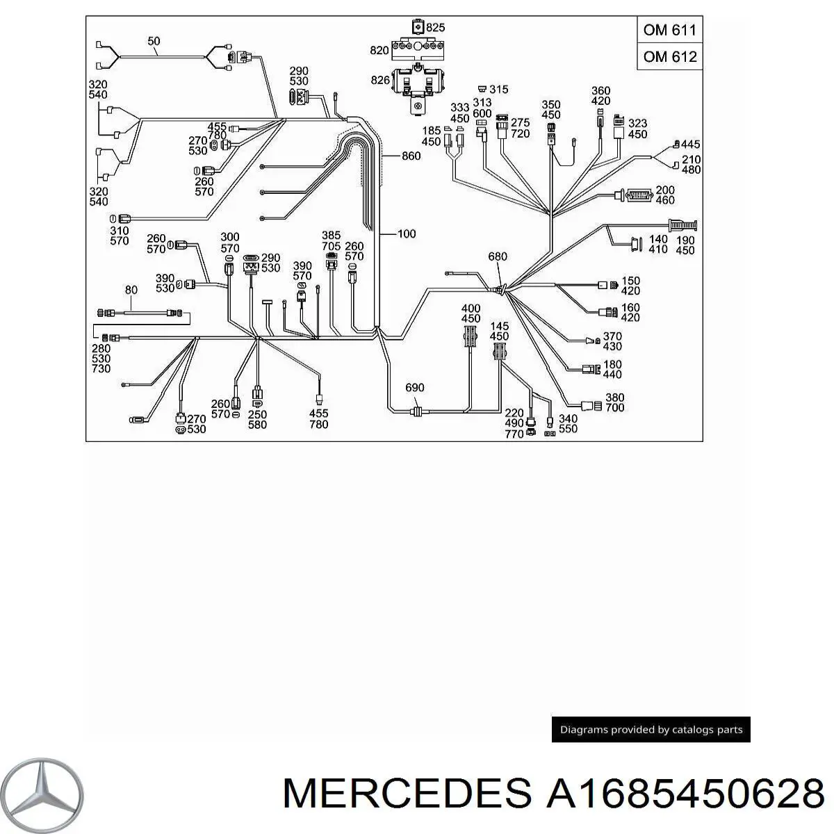  Mercedes A1685450628 ціна, від 3.45 USD