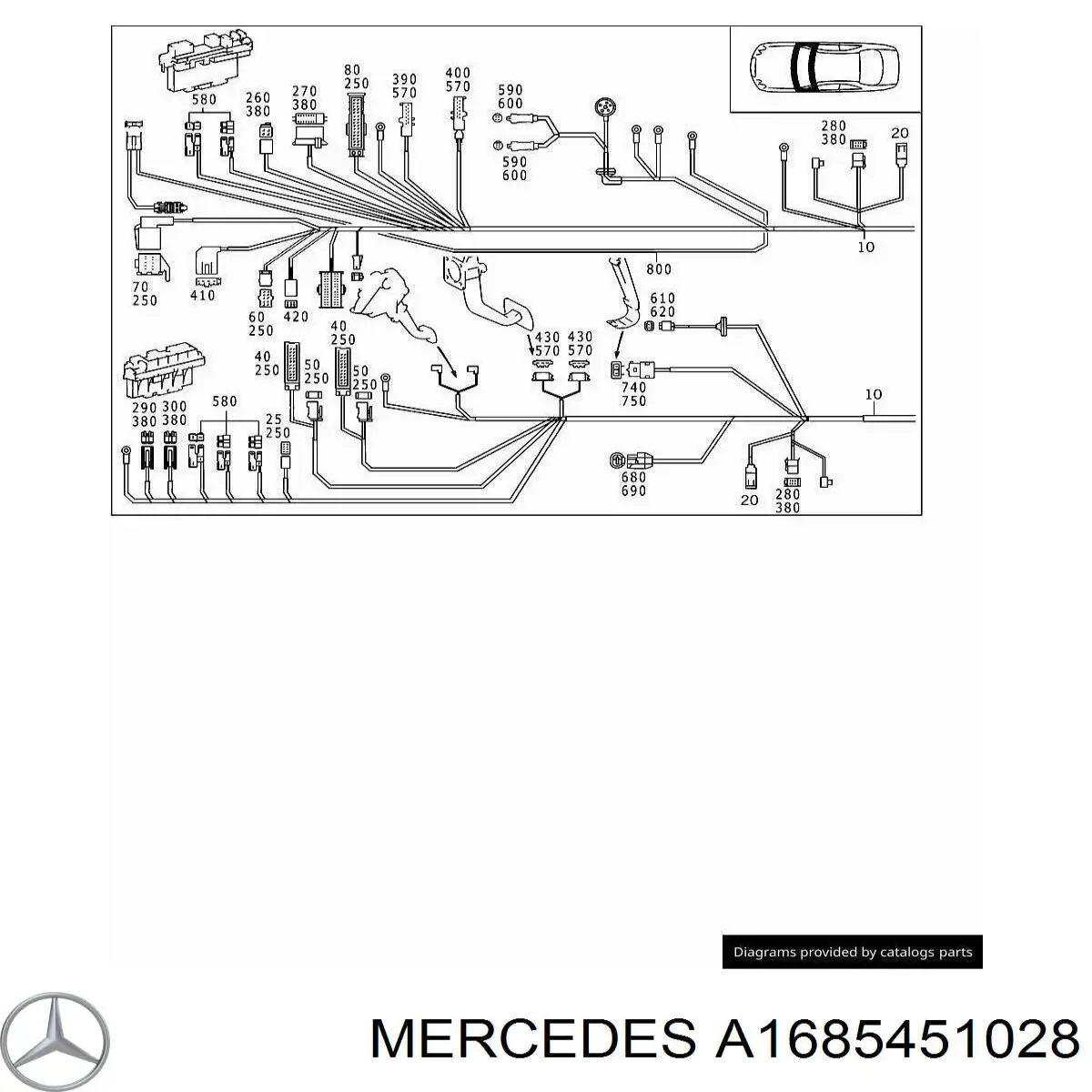 Mercedes A1685451028 ціна, від 2.71 USD