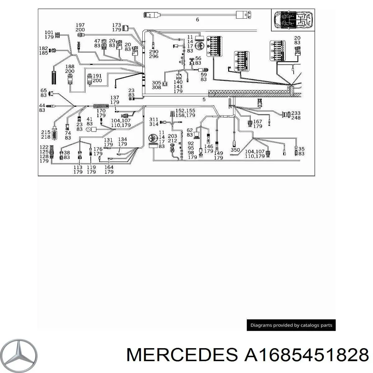  Mercedes A1685451828 ціна, від 2.53 USD