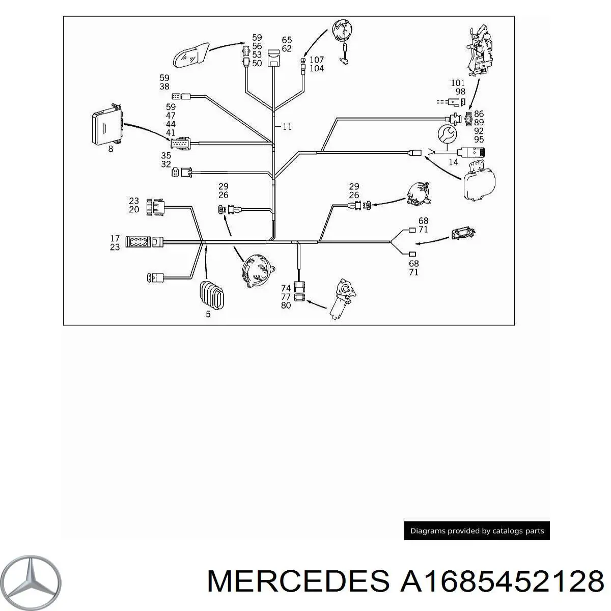  Mercedes A1685452128 ціна, від 1.35 USD