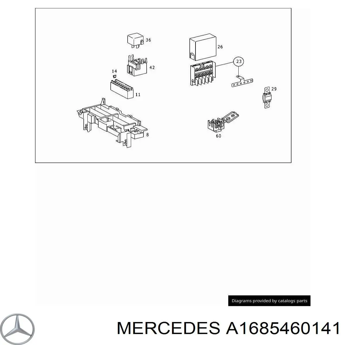 A1685460141 Mercedes Колодка сполучна плюсового кабелю