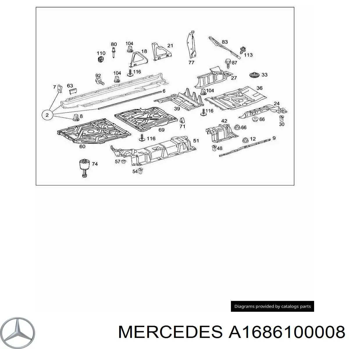 Купити A1686100008 Mercedes 