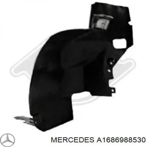 Підкрилок переднього крила, лівий задній Mercedes A1686988530 ціна, від 10.14 USD