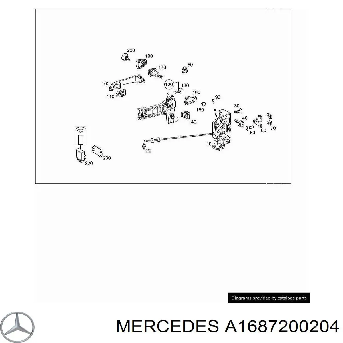 Mercedes A1687200204 ціна, від 3.72 USD