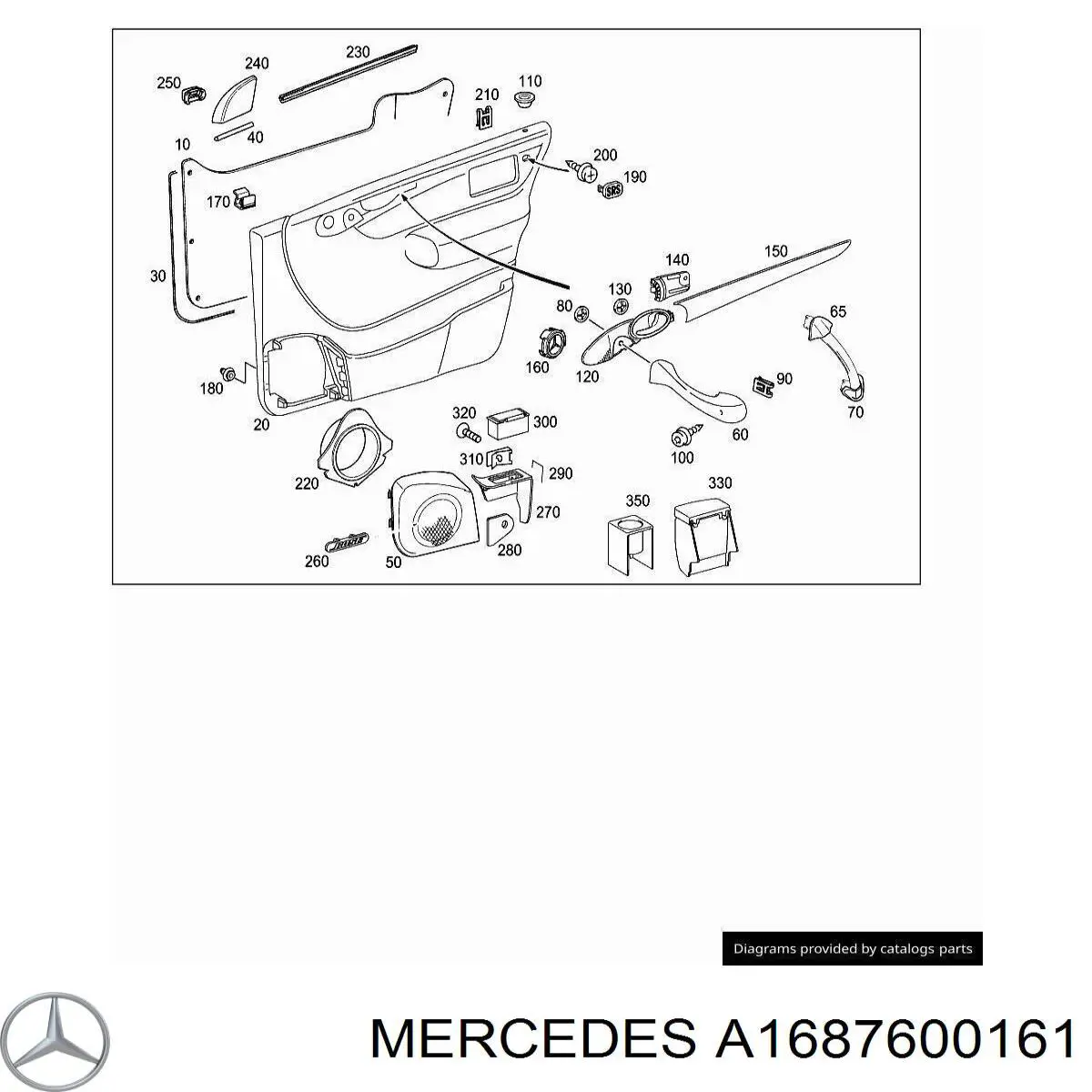  Mercedes A1687600161 ціна, від 8.86 USD