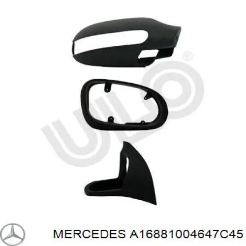 A1688100464 Mercedes Накладка дзеркала заднього виду, права