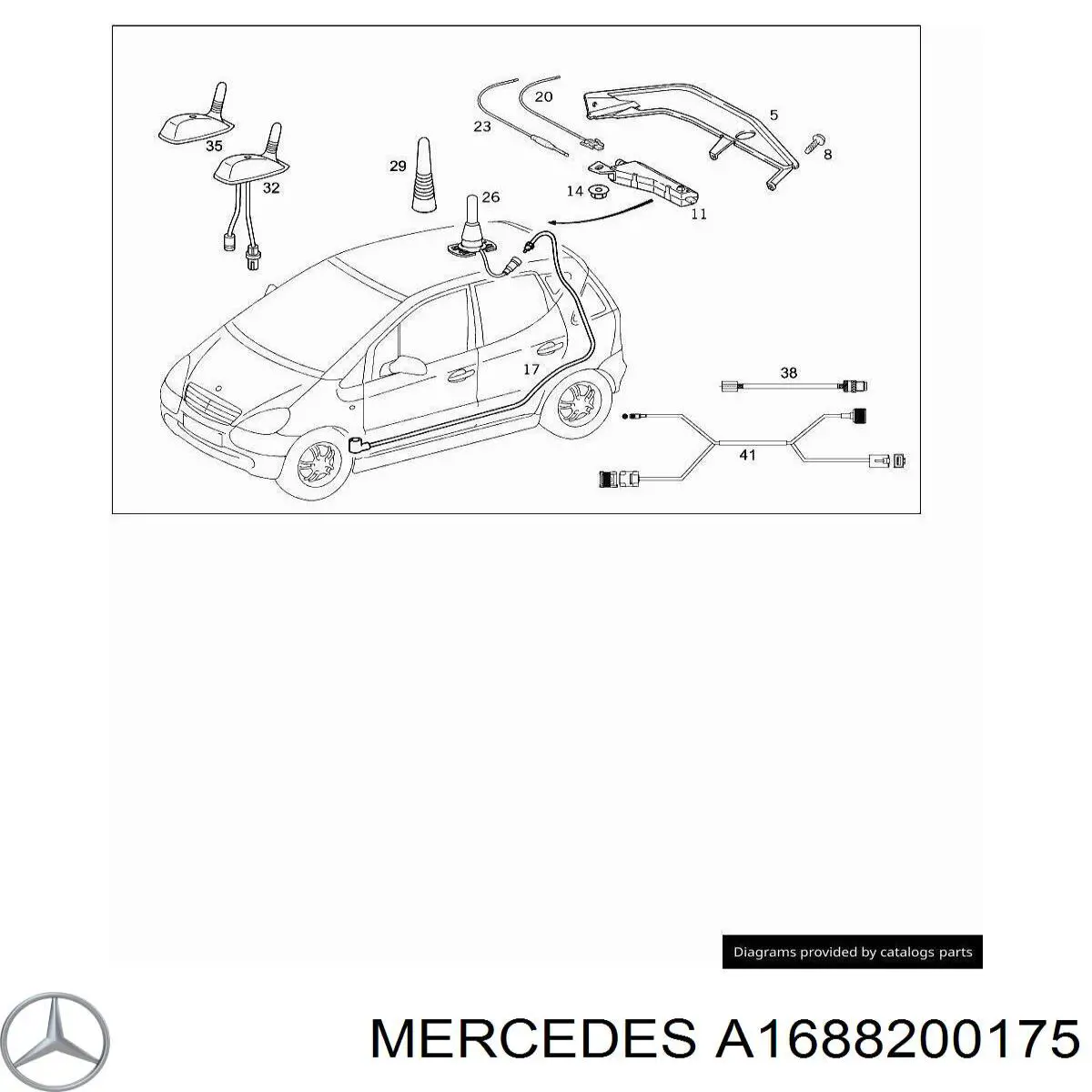 A1688200175 Mercedes Антена на дах