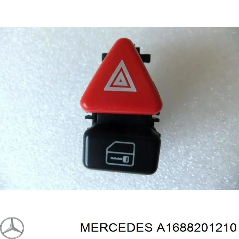 Купити A1688201210 Mercedes Кнопка включення аварійного сигналу