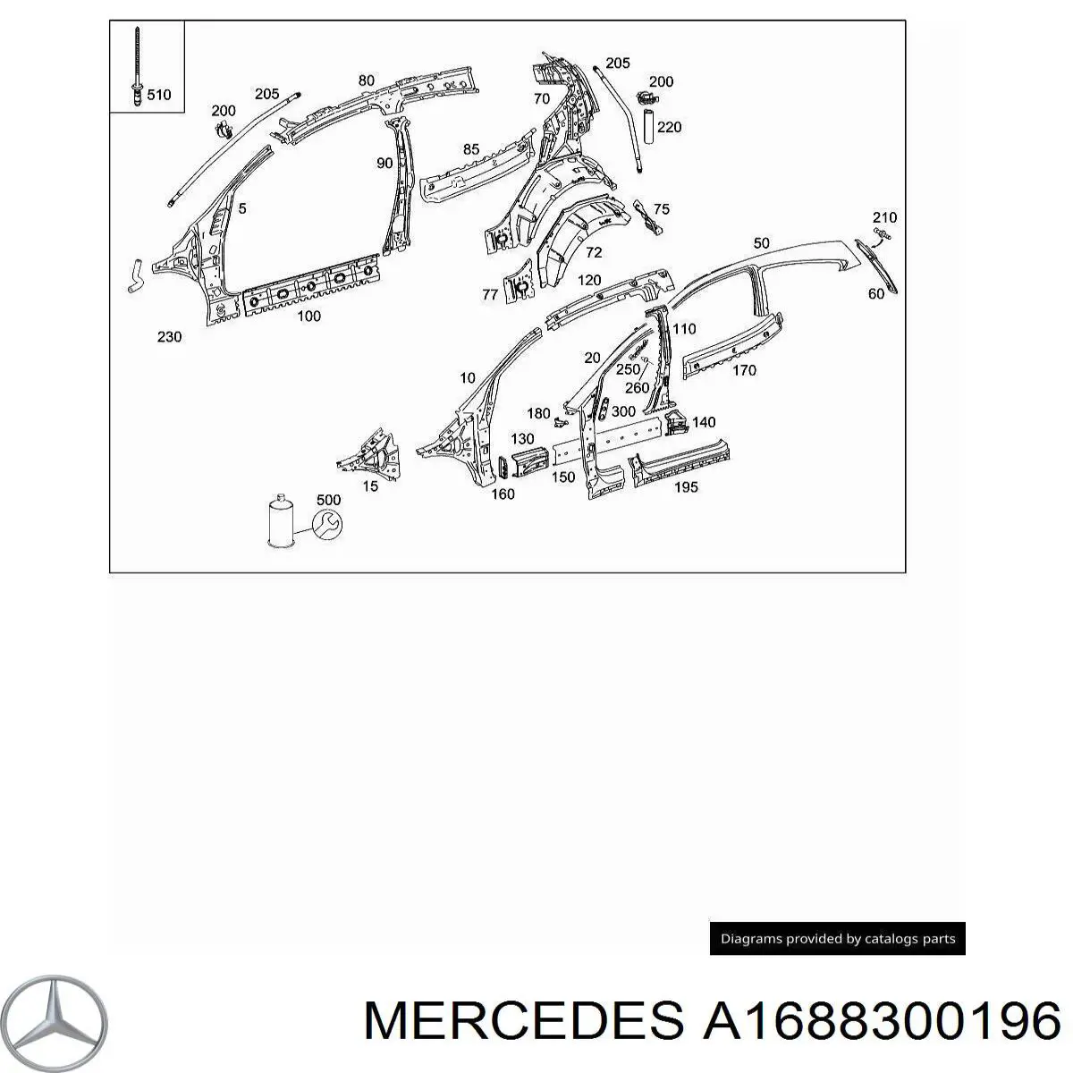 A1688300196 Mercedes 