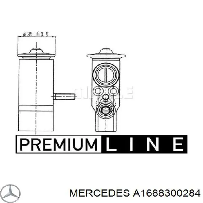 Купити A1688300284 Mercedes Клапан TRV, кондиціонера