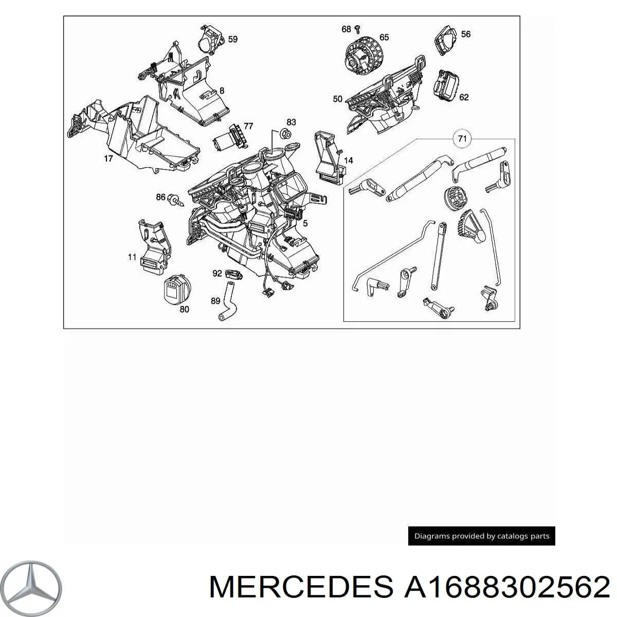 A1688302562 Mercedes Корпус печі в зборі