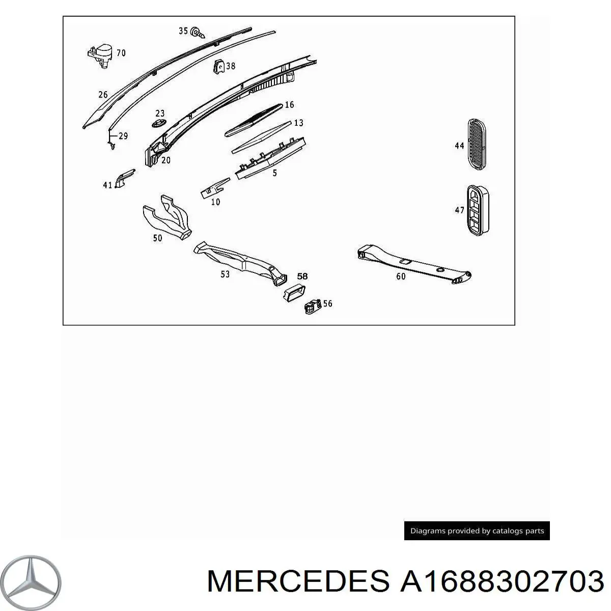 Купити A1688302703 Mercedes Фільтр салону вугільний
